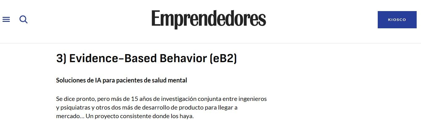 Hito científico: eB2 publica en JMIR modelo de predicción emocional basado en Transformers